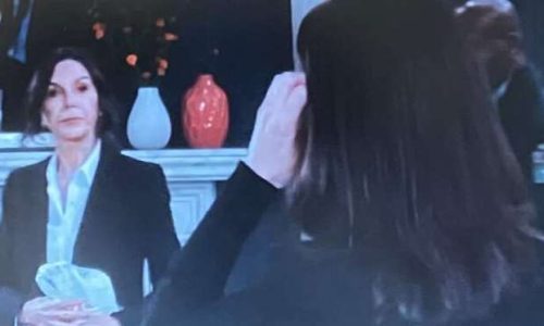 General Hospital Today's main image was Liz being taken to the PCPD by Anna after the gun was found